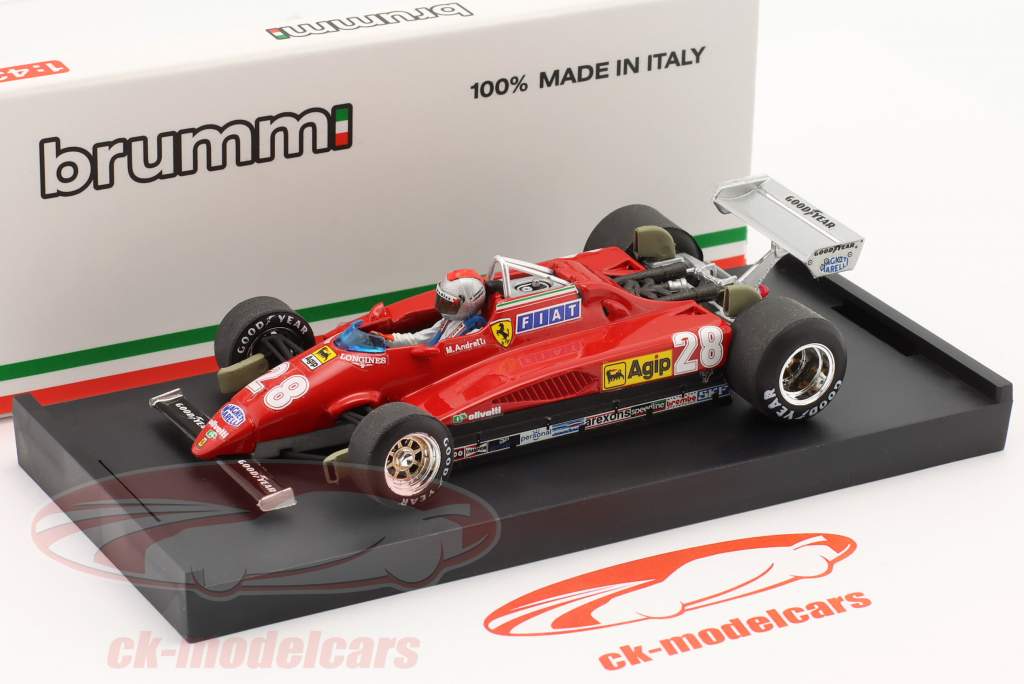 Mario Andretti Ferrari 126C2 #28 3rd Italien GP Formel 1 1982 1:43 Brumm