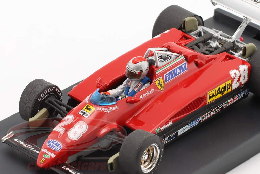 Mario Andretti Ferrari 126C2 #28 3-й итальянский GP формула 1 1982 1:43 Brumm