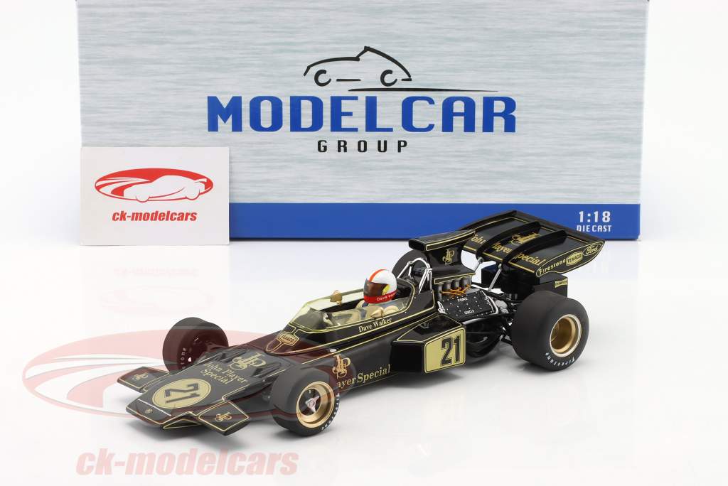 Dave Walker Lotus 72D #21 Spain GP formula 1 1972 1:18 MCG