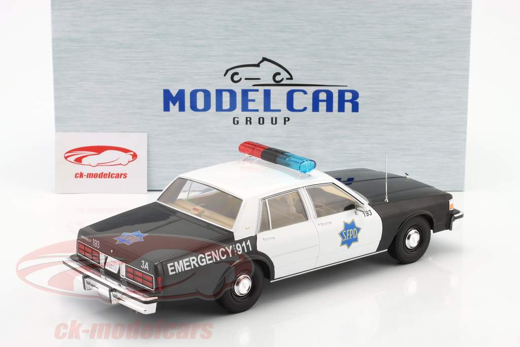 Chevrolet Caprice policía San Francisco negro / Blanco 1:18 Model Car Group