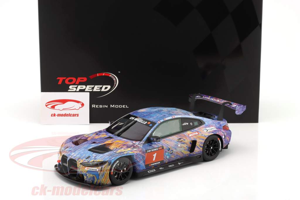 BMW M4 GT3 #1 vinder 12H Mugello 2022 ST Racing 1:18 TrueScale