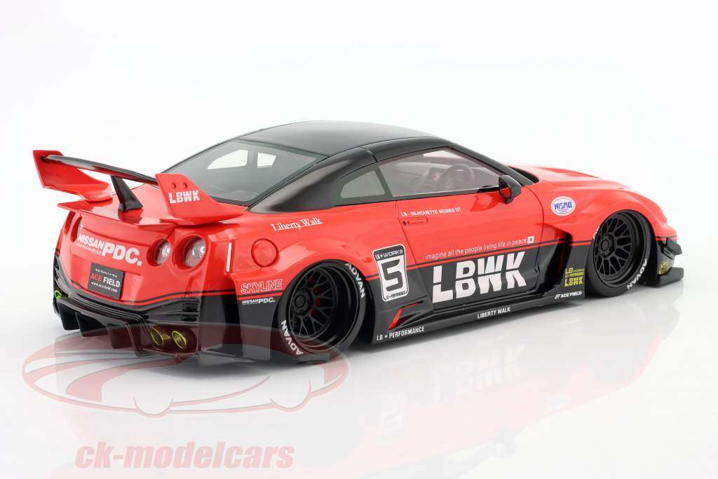 LB-Silhouette Works GT Nissan 35GT-RR Ver.1 #5 red / black 1:18 TrueScale