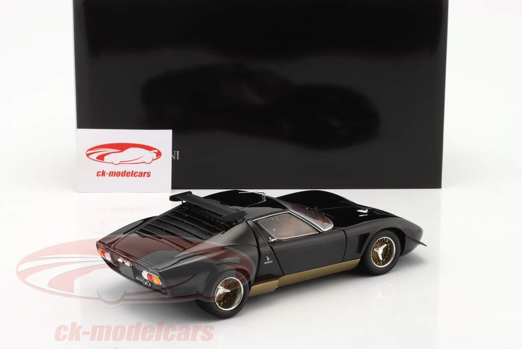 Lamborghini Miura SVR year 1970 black / gold 1:18 Kyosho