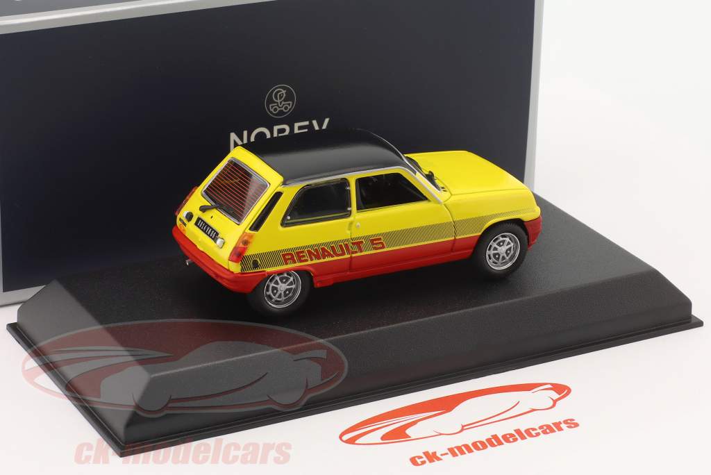 Renault 5 TS Monte Carlo year 1978 yellow / red / black 1:43 Norev