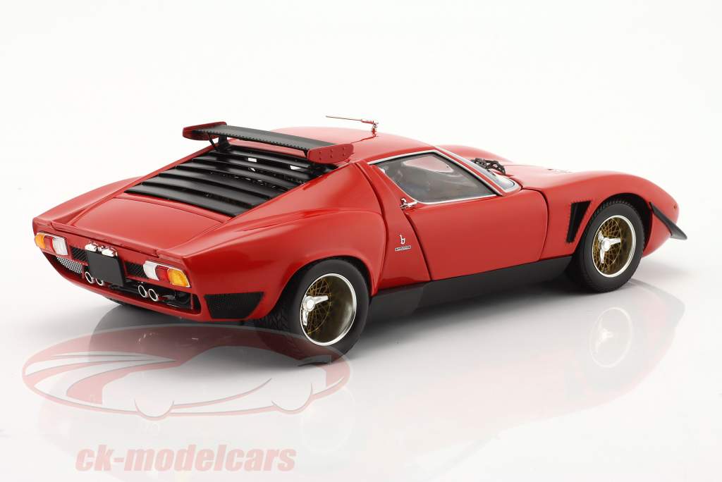 Lamborghini Miura SVR Byggeår 1970 rød / sort 1:18 Kyosho