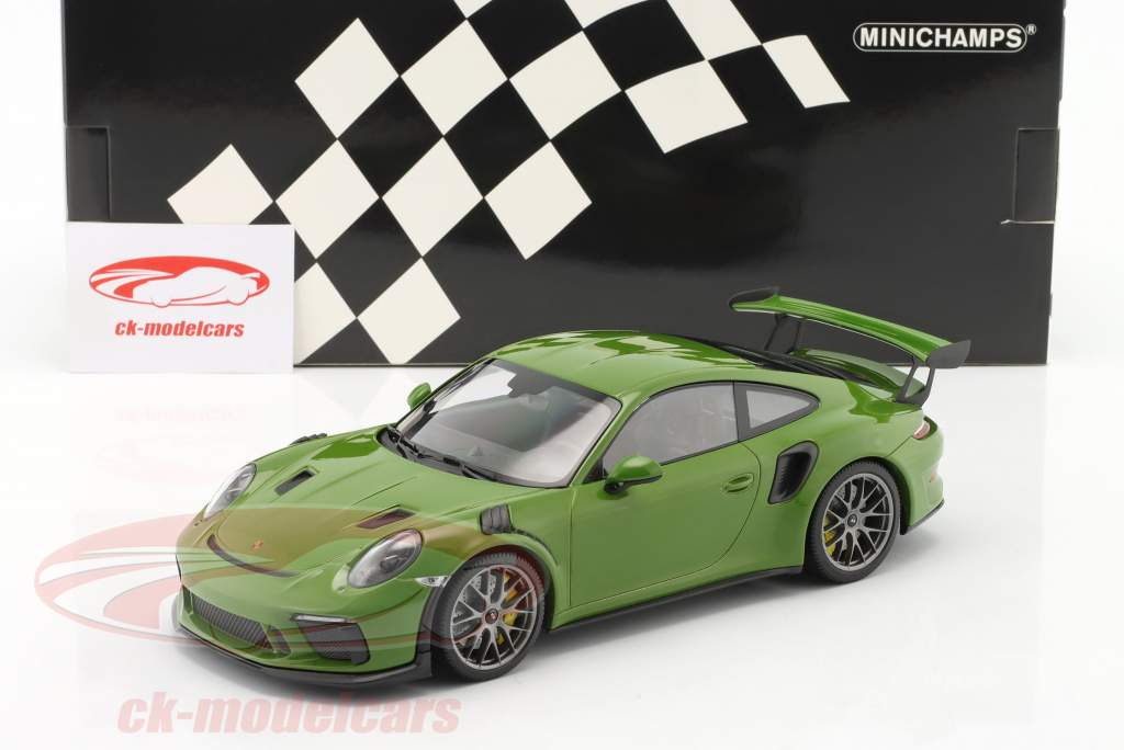 Porsche 911 (991 II) GT3 RS 2019 verde / plata llantas 1:18 Minichamps