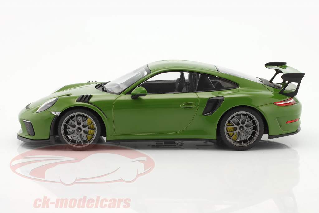 Porsche 911 (991 II) GT3 RS 2019 verde / plata llantas 1:18 Minichamps