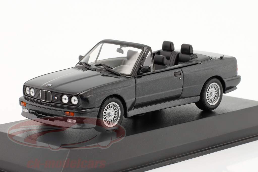 BMW M3 convertibile (E30) Anno di costruzione 1988 Nero metallico 1:43 Minichamps