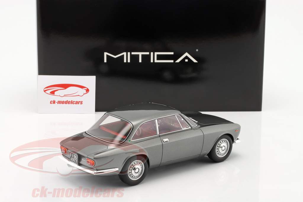Alfa Romeo Sprint GT 1600 Veloce Año de construcción 1965 Gris metálico 1:18 Mitica