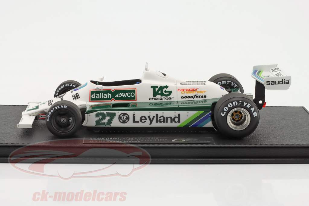 Alan Jones Williams FW07B #27 ganador canadiense GP fórmula 1 Campeón mundial 1980 1:18 GP Replicas