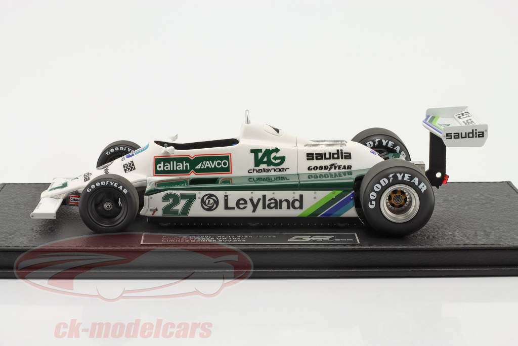 Alan Jones Williams FW07B #27 ganador Francés GP fórmula 1 Campeón mundial 1980 1:18 GP Replicas