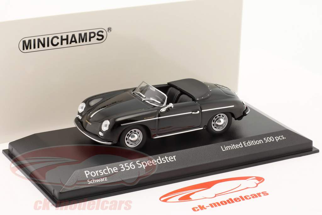 Porsche 356 Speedster Année de construction 1956 noir 1:43 Minichamps