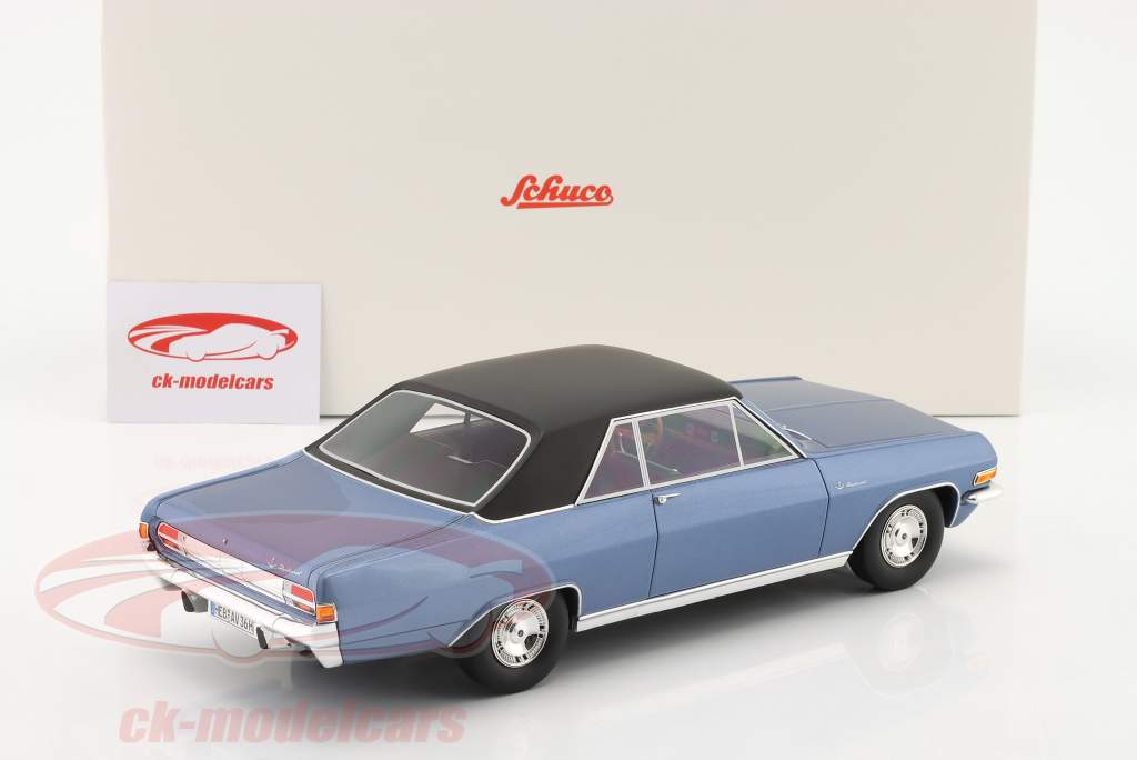 Opel Diplomat A Coupe Año de construcción 1965-67 Azul claro metálico 1:18 Schuco
