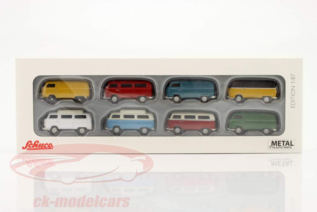 8-Car Set: Cargo Volkswagen VW T2a 1:87 Schuco