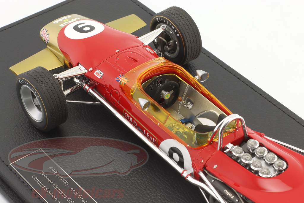 Graham Hill Lotus 49B #9 vinder Monaco GP formel 1 Verdensmester 1968 1:18 GP Replicas