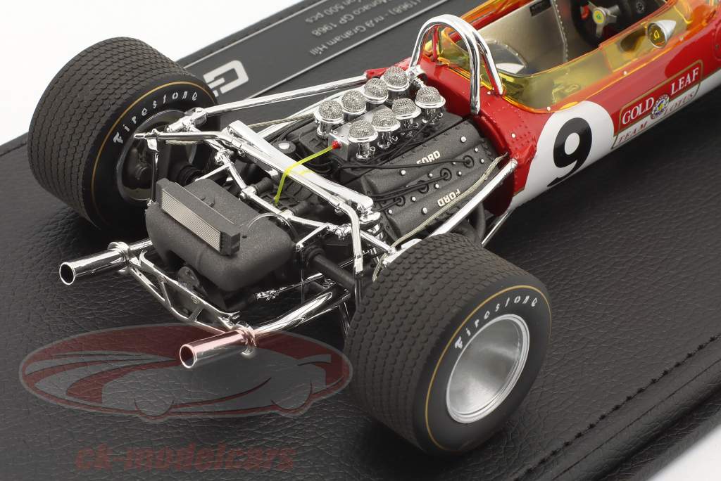 Graham Hill Lotus 49B #9 vencedora Mônaco GP Fórmula 1 Campeão mundial 1968 1:18 GP Replicas