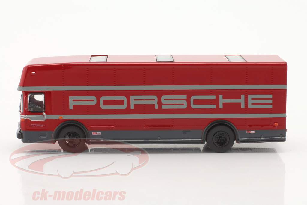 Mercedes-Benz O 317 Race Car Transporter Porsche Motorsport red 1:87 Schuco