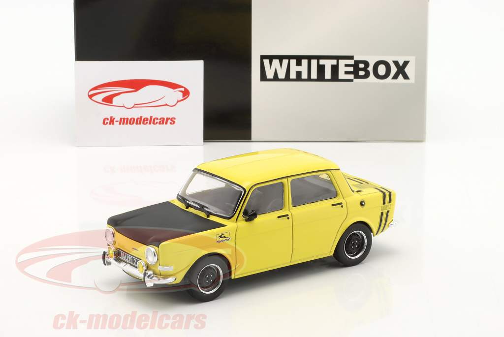 Simca 1000 Rallye2 giallo / Nero 1:24 WhiteBox