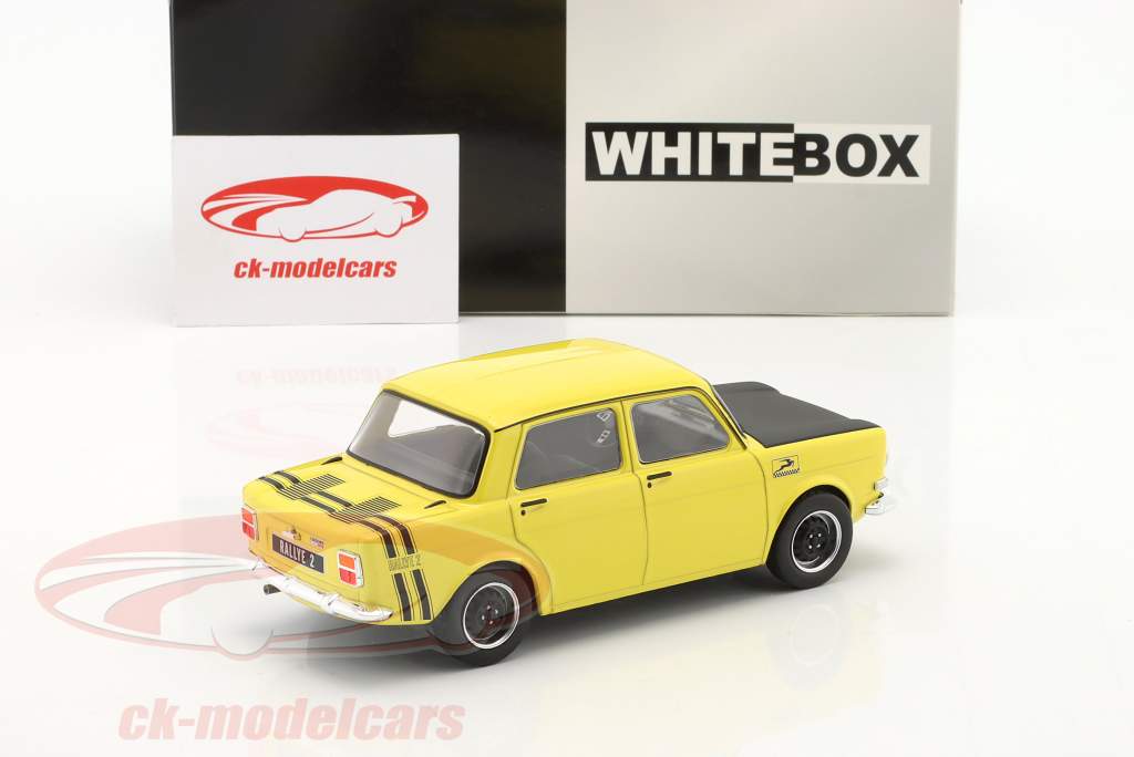 Simca 1000 Rallye2 amarillo / negro 1:24 WhiteBox