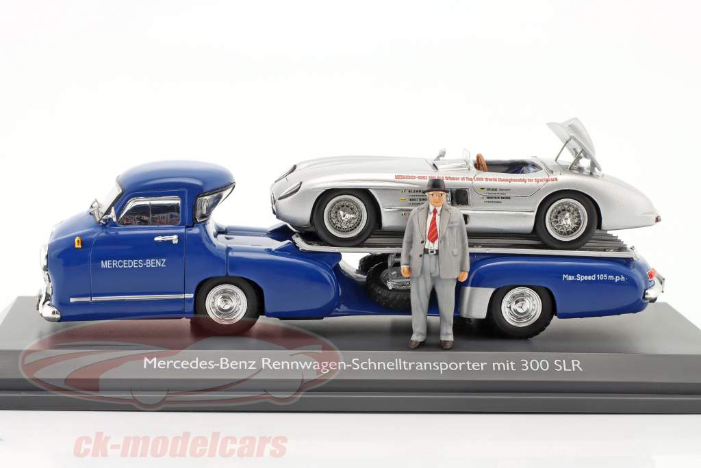 Schuco 1:43 Mercedes-Benz Renntransporter Blaues Wunder mit 300 
