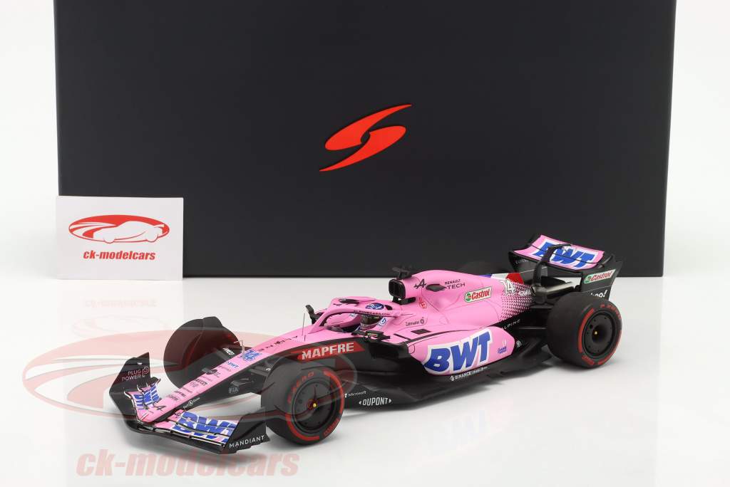 Fernando Alonso Alpine A522 #14 Bahrein GP formula 1 2022 1:18 Spark