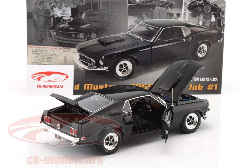 Ford Mustang Boss 429 Job #1 Baujahr 1969 schwarz 1:18 GMP