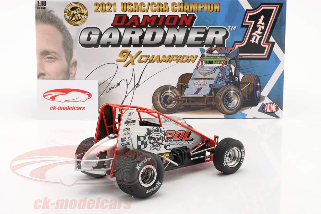 Sprint Car USAC / CRA campeón 2021 #1 Damion Gardner 1:18 GMP