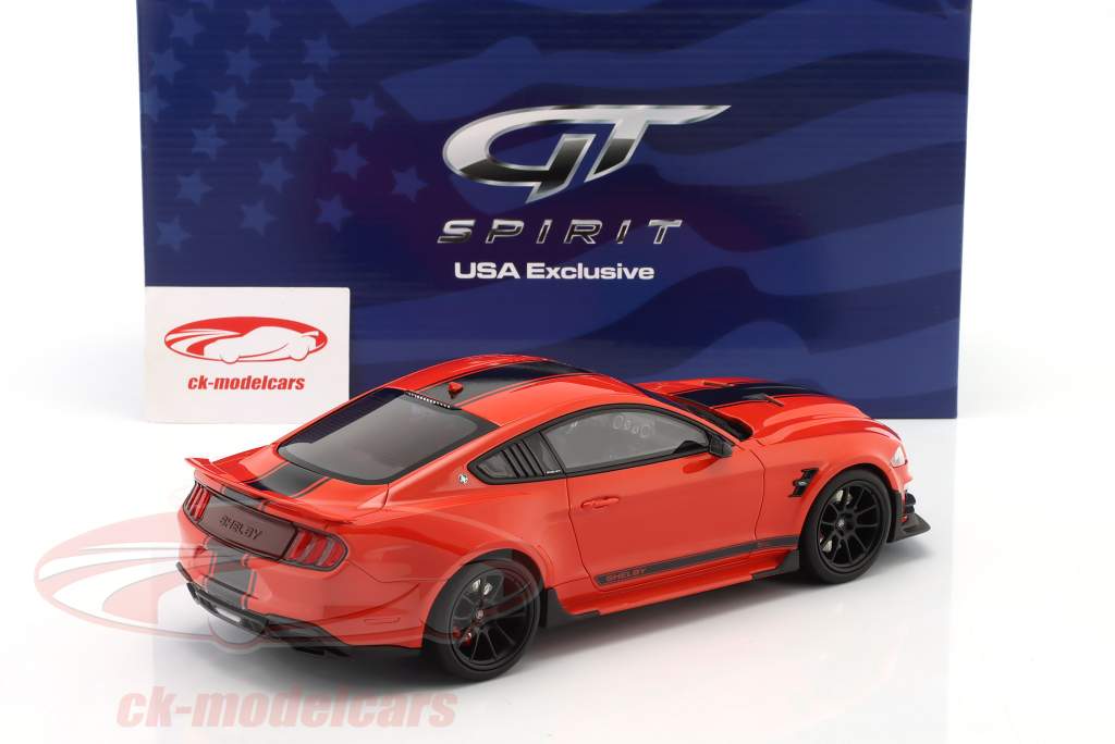 Ford Mustang Shelby Super Snake Byggeår 2021 orange / sort 1:18 GT-Spirit