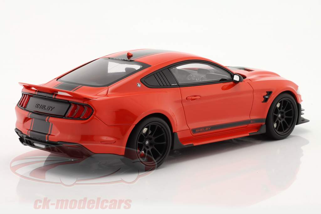 Ford Mustang Shelby Super Snake 建设年份 2021 橘子 / 黑色的 1:18 GT-Spirit