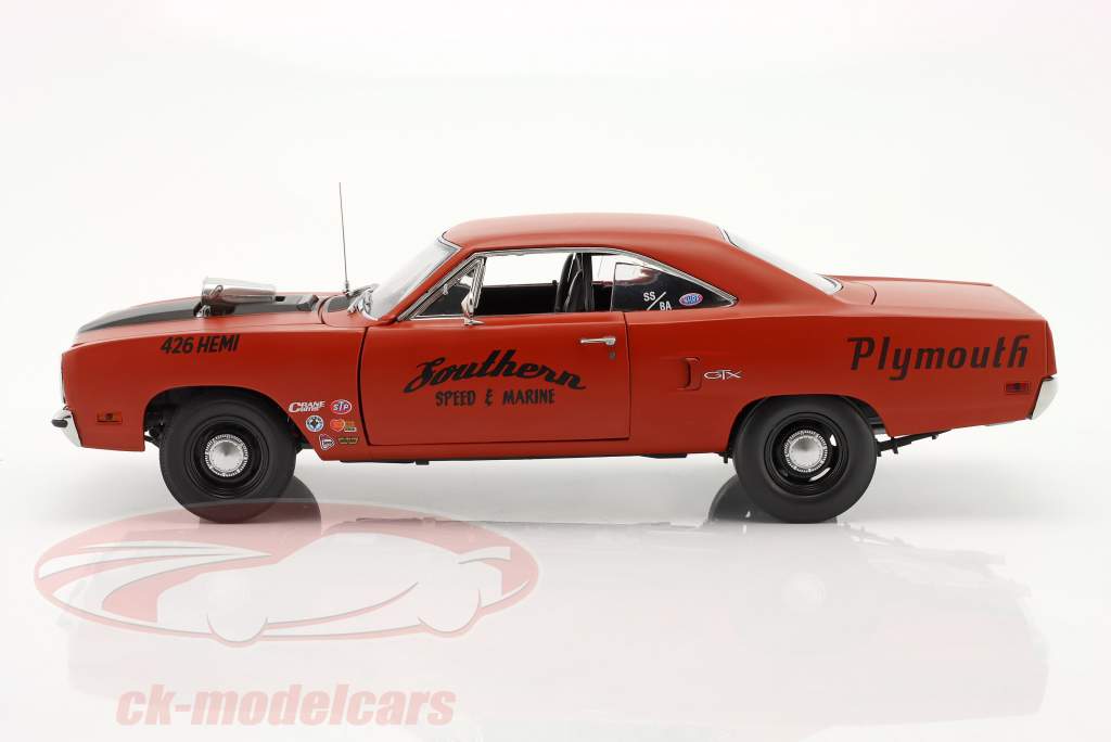 Plymouth GTX Drag Car Southern Speed & Marine 1970 red-brown 1:18 GMP