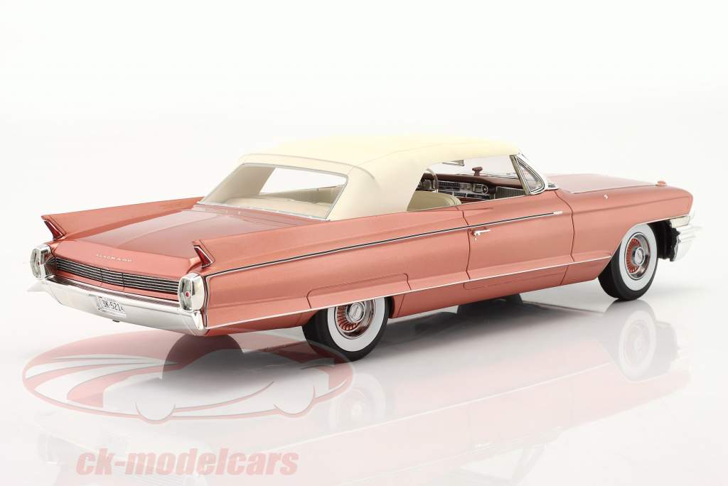 Cadillac Eldorado Biarritz Cabrio Closed Año de construcción 1962 rojo brillante metálico 1:18 Mitica