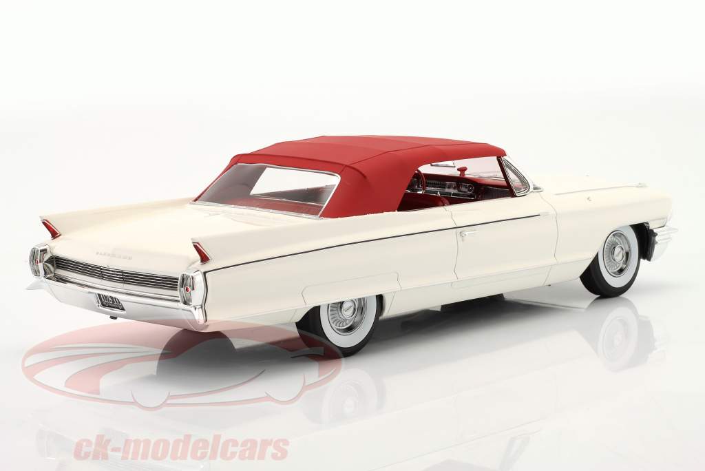 Cadillac Eldorado Biarritz Cabrio Closed Byggeår 1962 bordeaux hvid 1:18 Mitica