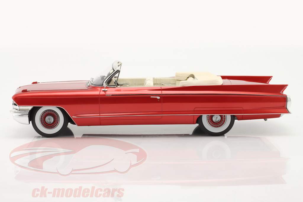 Cadillac Eldorado Biarritz Cabrio Open Año de construcción 1962 rojo oscuro metálico 1:18 Mitica