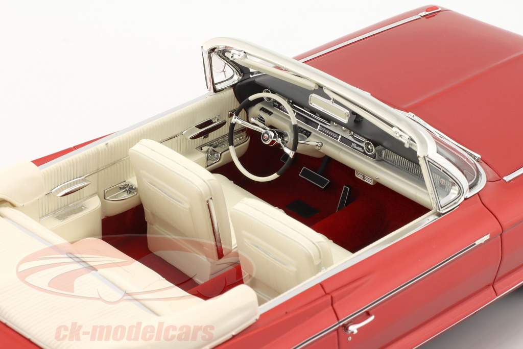 Cadillac Eldorado Biarritz Cabrio Open Baujahr 1962 dunkelrot metallic 1:18 Mitica