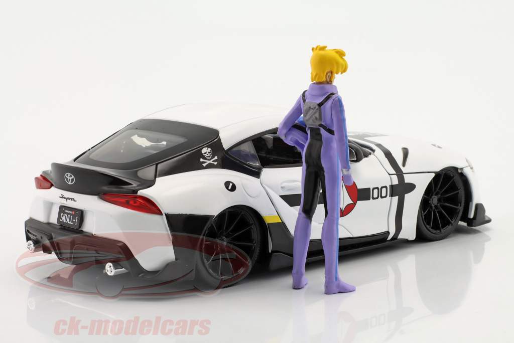 Toyota Supra 2020 with figure Roy Focker TV series Robotech 1:24 Jada toys