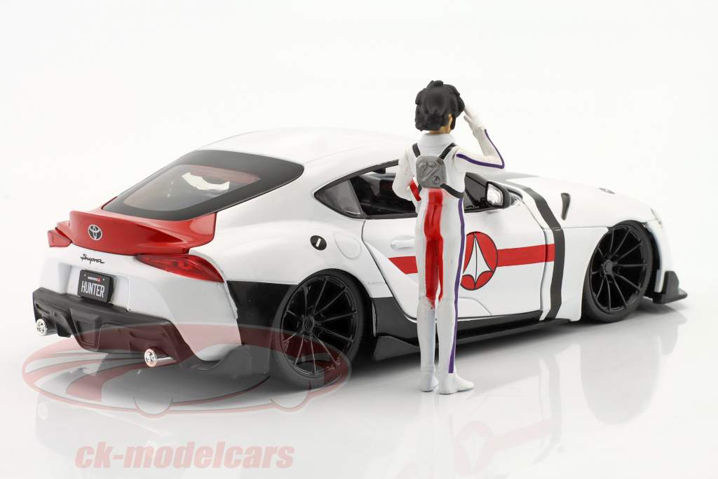 Toyota Supra 2020 med figur Rick Hunter TV serier Robotech 1:24 Jada Toys