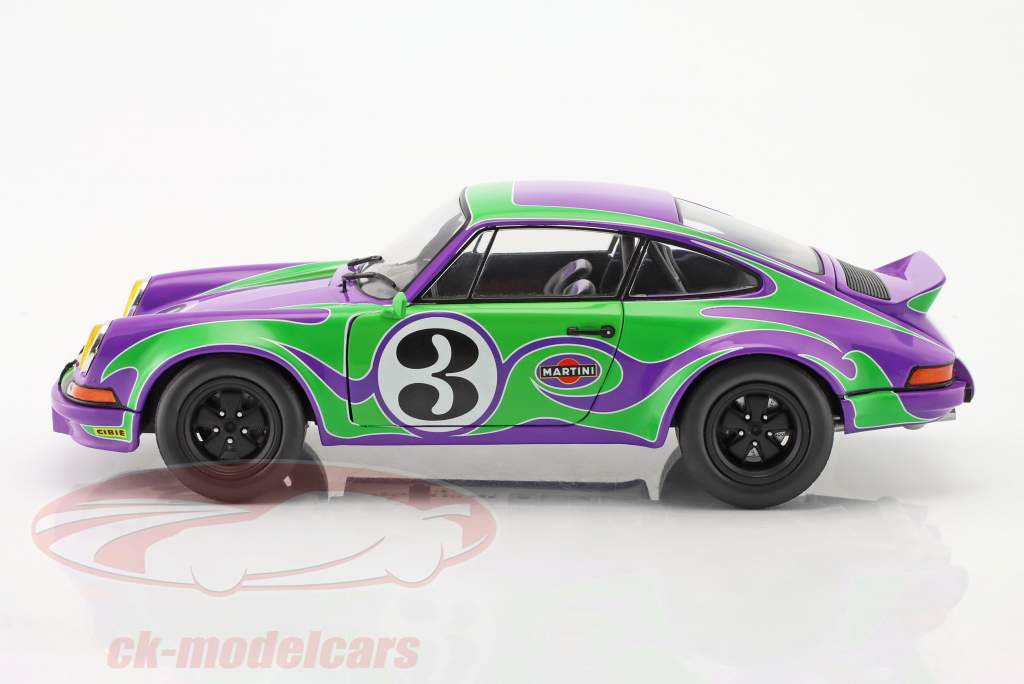 Porsche 911 RSR #3 1973 Hippie Tribute púrpura / verde 1:18 Solido