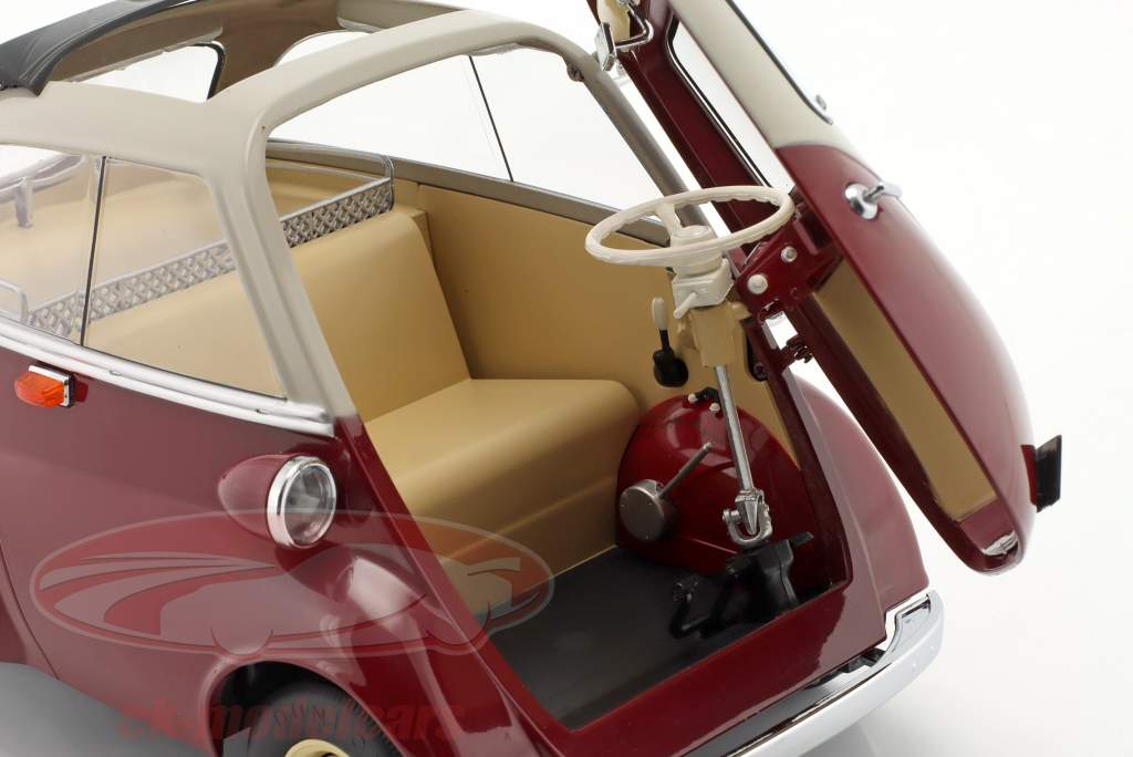 BMW 250 Isetta 建设年份 1959 深红 / 奶油 白色的 1:12 KK-Scale