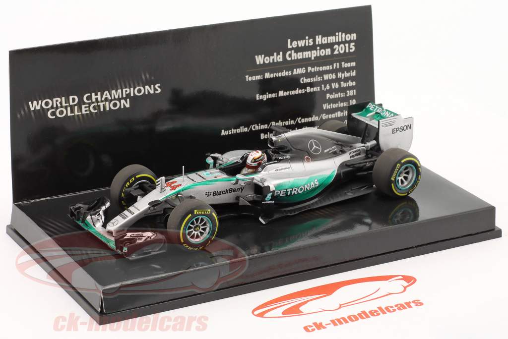 Lewis Hamilton Mercedes F1 W06 #44 formula 1 Campione del mondo 2015 1:43 Minichamps