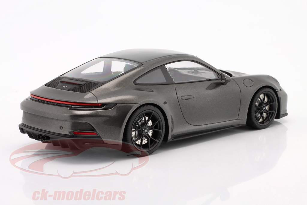Porsche 911 (992) GT3 Touring 2022 agate grey metallic / black rims 1:18 Minichamps