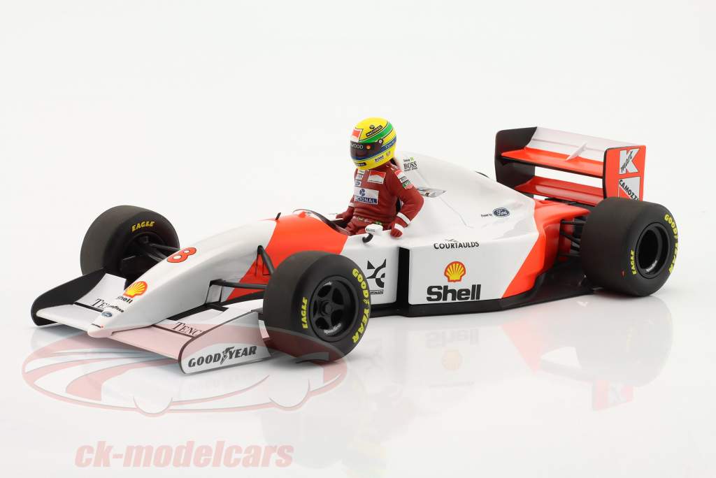 Ayrton Senna McLaren MP4/8 #8 vencedora Austrália GP Fórmula 1 1993 1:18 Minichamps