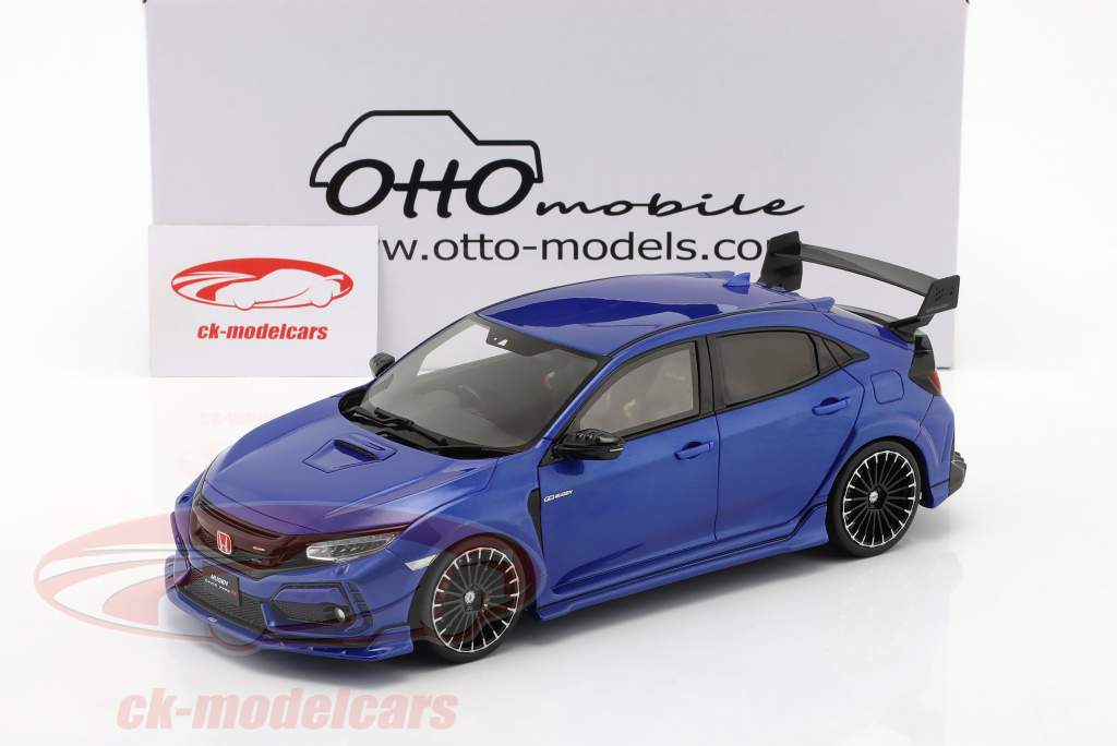 Honda Civic FK8 Type R Bouwjaar 2020 mugen blauw 1:18 OttOmobile