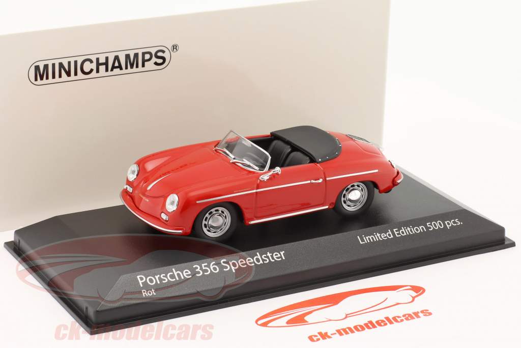 Porsche 356 Speedster Année de construction 1956 rouge 1:43 Minichamps