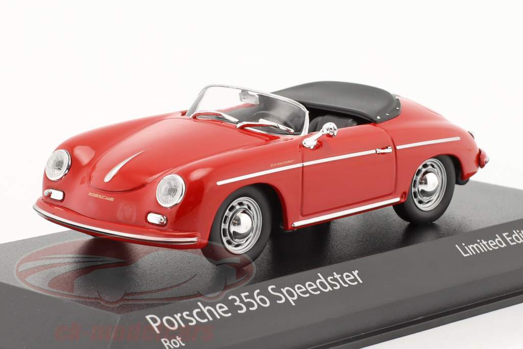 Porsche 356 Speedster Bouwjaar 1956 rood 1:43 Minichamps