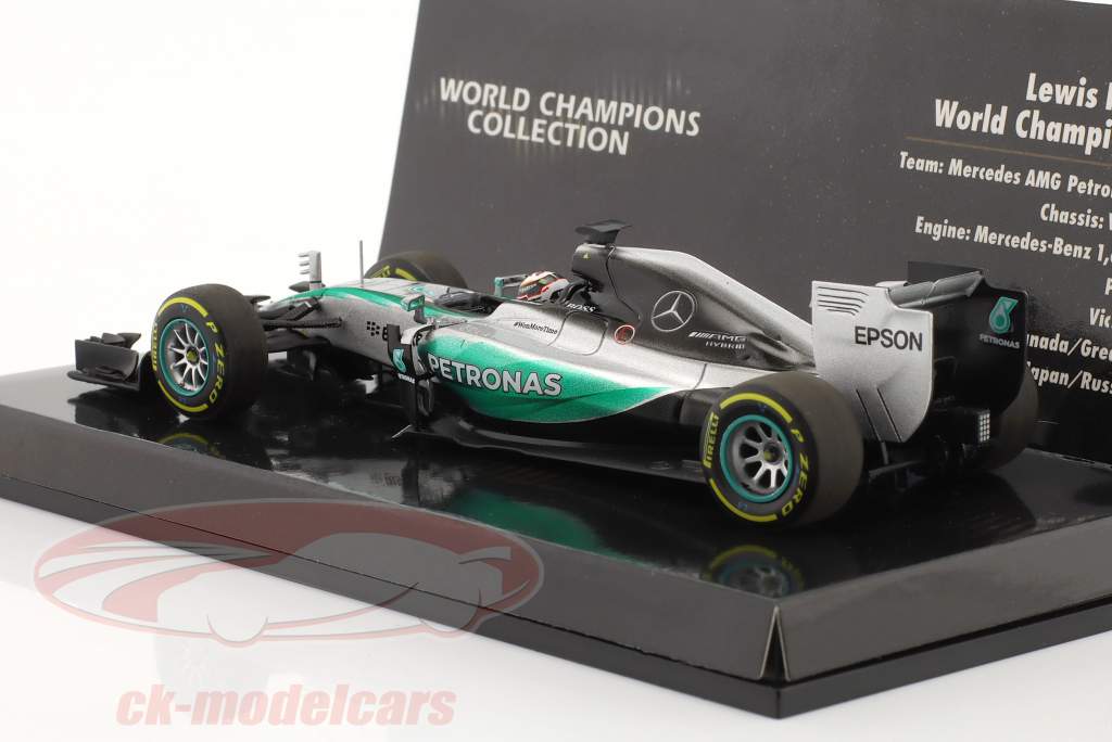 Lewis Hamilton Mercedes F1 W06 #44 formule 1 Champion du monde 2015 1:43 Minichamps