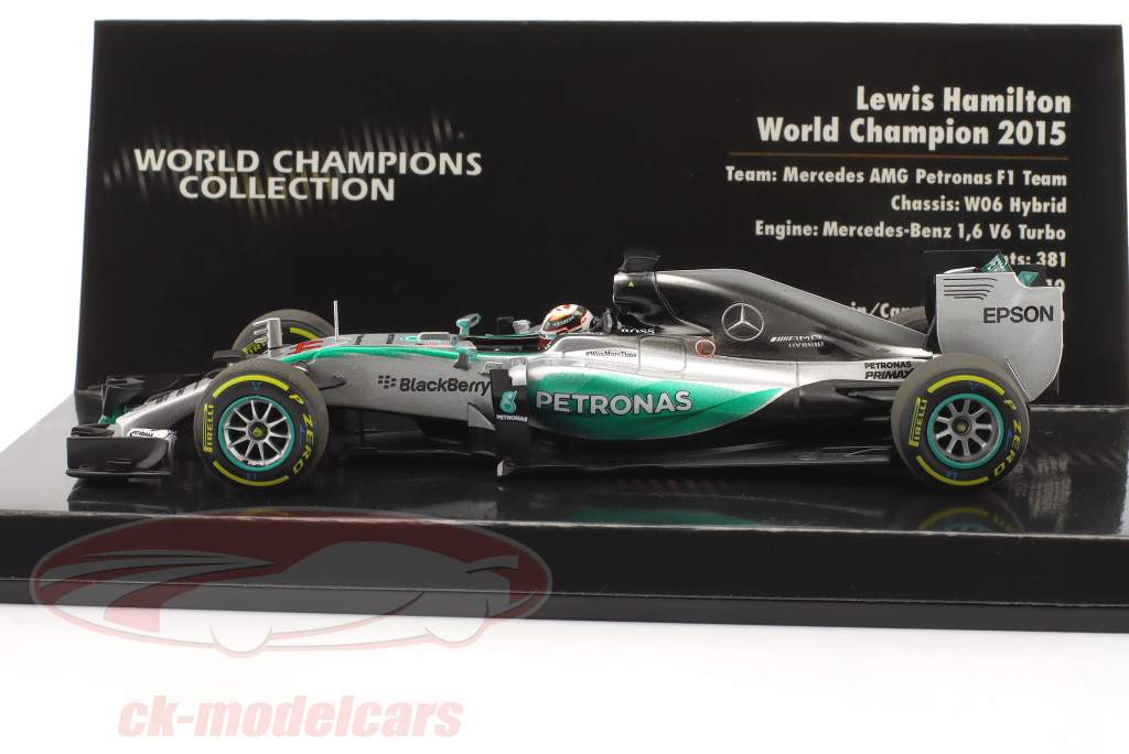 Lewis Hamilton Mercedes F1 W06 #44 formula 1 Campione del mondo 2015 1:43 Minichamps