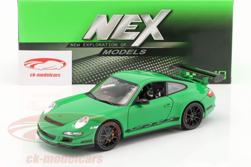 Porsche 911 (997) GT3 RS Anno 2007 verde / nero 1:18 Welly