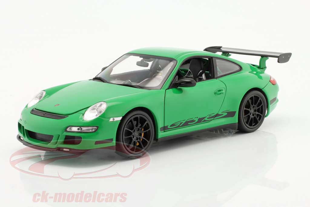 Porsche 911 (997) GT3 RS Baujahr 2007 grün / schwarz 1:18 Welly