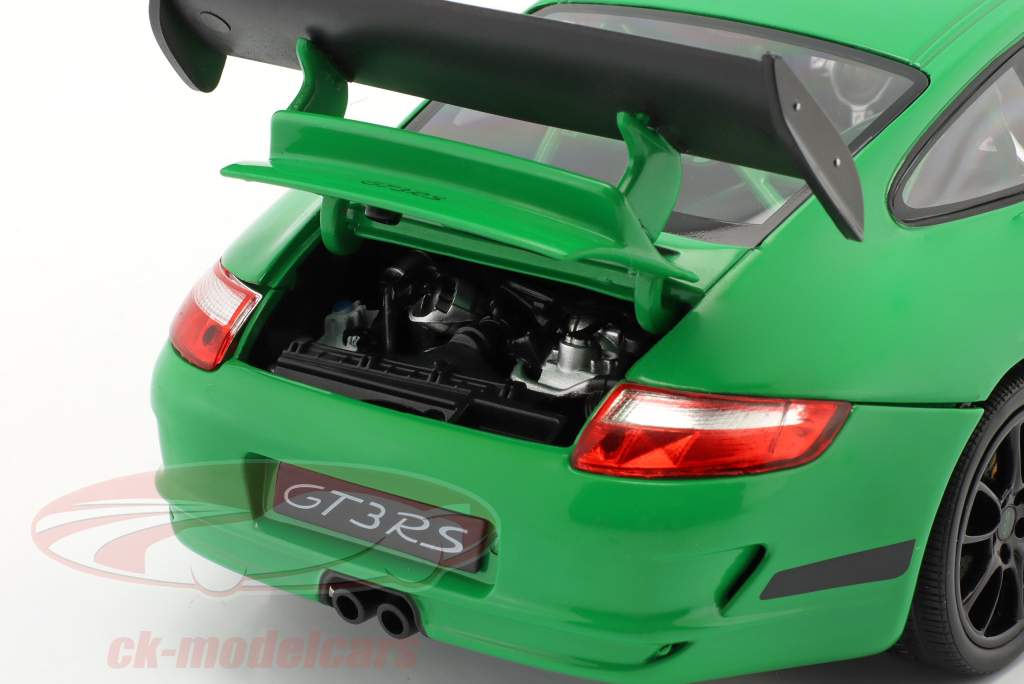 Porsche 911 (997) GT3 RS Ano 2007 verde / preto 1:18 Welly