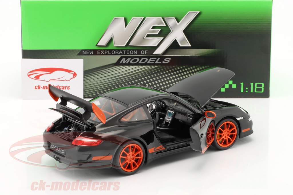 Porsche 911 (997) GT3 RS Nero / Arancione 1:18 Welly